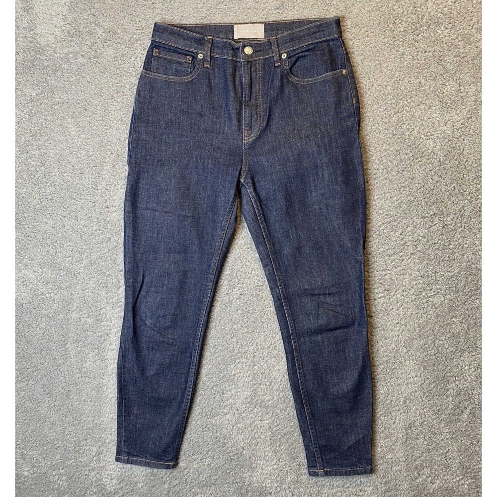 Everlane Jeans Womens Size 29 Ankle High Rise Dark Wash Blue Denim Preppy Casual